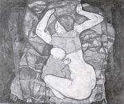 Egon Schiele Young Mother painting
